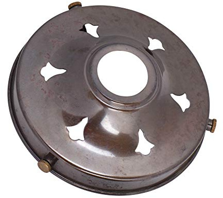 ElekTek Glass Lamp Shade Gallery Fitting for B22 Shade Ring Bulb Holders 4.25 inch Antique Brass