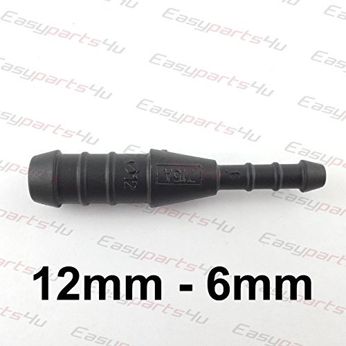 greitapigu.lt - 1 raccordo connettore tubo, dritto, riduttore 12-6 mm, in plastica, per tubo dell’aria