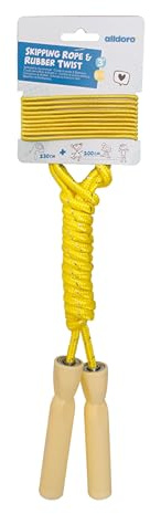 alldoro 2 in 1 Springseil & Gummitwist Set, Outdoor-Spielset für Kinder
