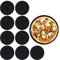 Relaxdays Pizzablech, 10er Set, rund, antihaftbeschichtet, Pizza & Flammkuchen, Carbonstahl, Pizzaform, ∅ 32 cm, schwarz