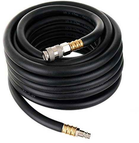 TC TECHNIC Tuyau à Air Comprimé 20BAR 10mm Tuyau en Spirale Flexible Compresseur D'Air 10m, Noir