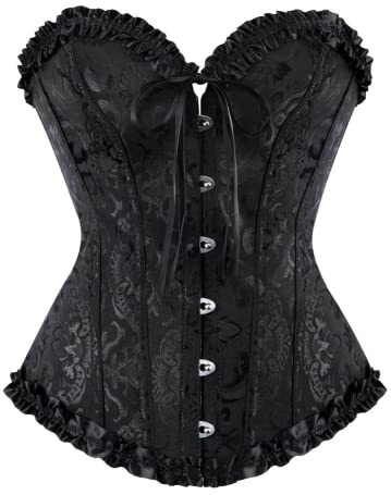 SZIVYSHI Ivy Shi - Corsé para mujer, sobre el busto, diseño gótico vintage, Negro , L