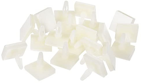 PATIKIL 4,8 mm Supporto Altezza Appiccicoso PCB Spaziatore, 20pz Adesivo Distanziatori Plastica Colonna per Circuito Scheda Risolto, Bianco