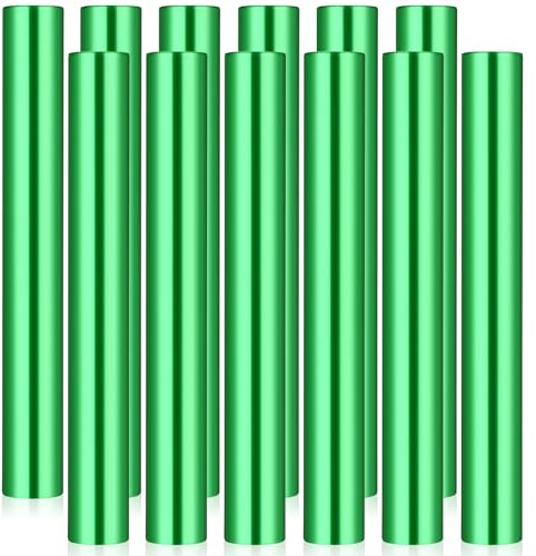 Hanaive 12 Pieces Relay Baton Sports Aluminum Track Baton Field Race Equipments for Running Race Team Corrosion Resistant for Students Office Clark Running Outdoor Field Races Tools(Green)