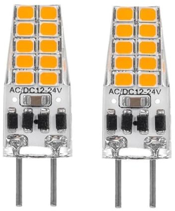 Lampadina LED GY6.35 5 W AC/DC 12 V 24 V Angolo Del Fascio Di 360° Dimmerabile Sostituzione Per Lampadina Alogena Da 30 W Per Illuminazione Del Soggiorno (confezione Da 3),Bianco Freddo,5 W 2 Pezzi