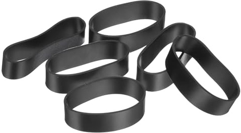 QUARKZMAN 30 st elastiskt gummi 20 x 7 mm gummiringar, kabelfästen, starka elastiska remsor, halkfria för att rulla upp sladdar, väskor, svart