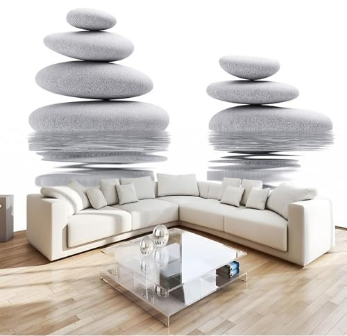 Papel Tapiz Fotográfico Papel Tapiz Piedra Gris 3D Art Mural 400x280 cm Cafe Restaurant Dormitorio Decoración para el Hoga Murales Papel Pintado a Papel Fotomural Dormitorio