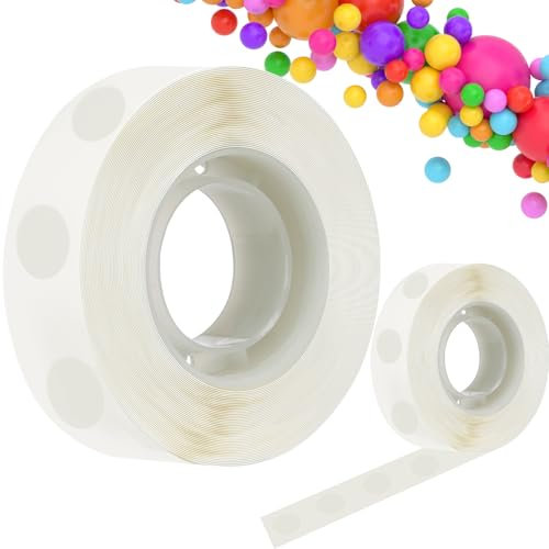 300 PCS Balloon Glue Dots, Removable Balloon Sticky Spots, Double Sided Clear Tape, Extra strong Adhesive for Birthday Party Wedding Xmas Decor DIY Scrapbooking Arts & Crafts Glue(300 PCS)