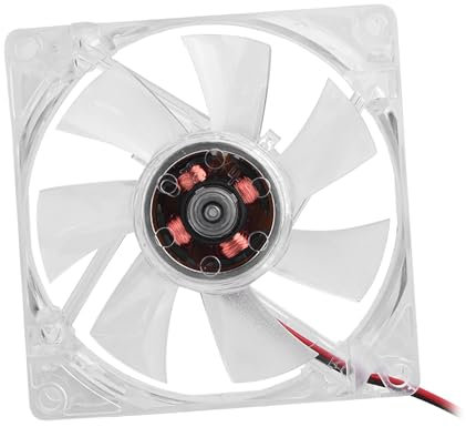 Ventilador de Caja Silencioso con Luz LED de 80 Mm, Ventilador de Enfriamiento de PC de 12 V y 4 Pines para Refrigerador de Computadora con Luz LED Fría, Especialmente Diseñado