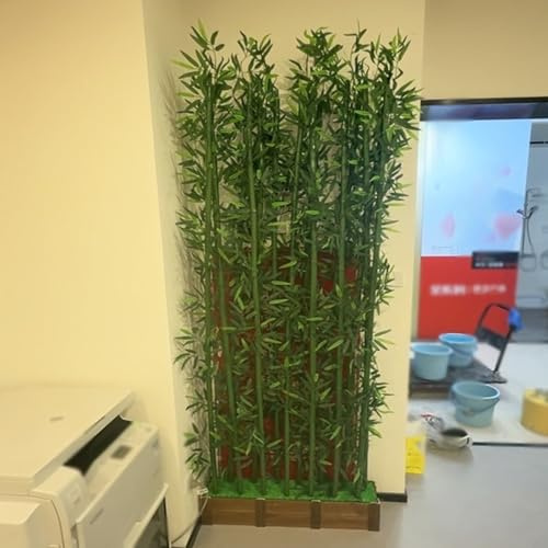 Pantalla de privacidad de bambú artificial, pared de plantas de bambú sintético para interiores y exteriores, paisajismo y decoración de jardín