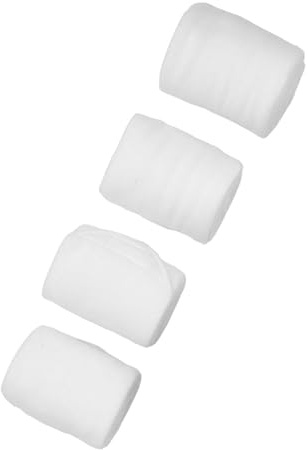 ZAICOLER Fasce per Gambe di Cavallo 4 Pezzi Benda Protettiva in Morbido Pile Protezione Confortevole per Sport Equestri Leggero Resistente (White)