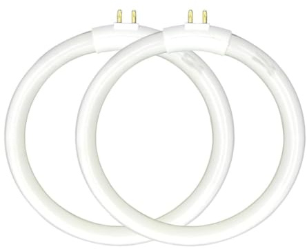 Generico (Confezione da 2 Lampadina Circolare da 4,75'' T4 Tipo 12W 6400K di Ricambio per Lampada da scrivania con Lente di ingrandimento
