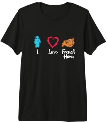 J'aime Le cor d'harmonie T-Shirt Haut de Gamme