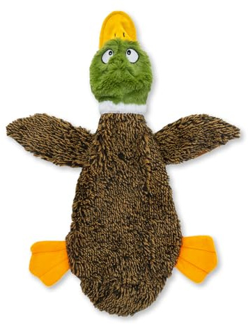 Best Pet Supplies 2-in-1 Fun Skin Stuffless Dog Toy - Wild Duck, Medium