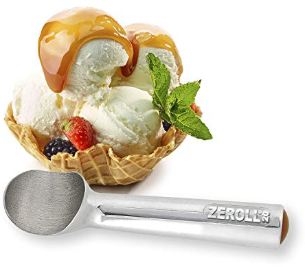 Zeroll 1020 Original Eisportionierer mit einzigartigem flüssigkeitsgefülltem Wärmeleitgriff, einfach, Aluminium-Design, leicht zu lösen, 40 Schaufeln pro Stück, 2 Ounces, Silber