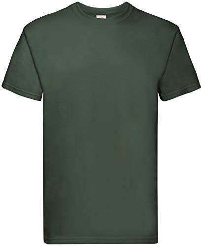 Fruit of The Loom Men's Super Premium Short Sleeve T-Shirt, Matte, Dark Green, S