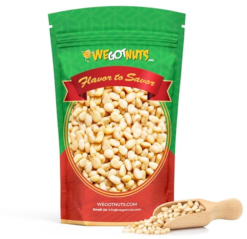 We Got Nuts - Raw Whole & Natural Pine Nuts 2 Lbs (32oz)– Premium Quality Fresh Kosher Pine Nuts - Natural & Healthy Snack – Great For Cooking, Pesto, Salads & More