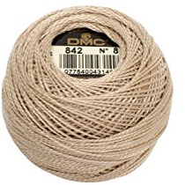 DMC 116 12-842 Pearl Cotton Thread Balls, Very Light Beige Brown, Size 12