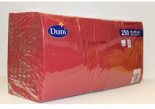 Duni Servietten 3 lag. 40 x 40 cm 1/4 3-lagig, bordeaux