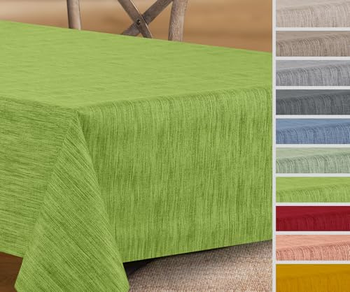 Wachstuchtischdecke rund oval eckig, Georginias Tischdecke abwischbar, Farbe und Größe wählbar (Eckig 200x140 cm Grün)