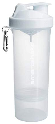 SMARTSHAKE Slim, Shaker per Cibo e Bevande nutrizionali Unisex Adulto, Pure White, Taglia Unica