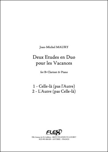 FLEX EDITIONS MAURY J.-M. - DEUX ETUDES EN DUO POUR LES VACANCES - CLARINET OCH PIANO klassiska ark klarinett