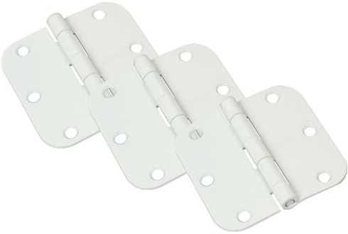 National Hardware N830-337 Door Hinge, 3.5-Inch, White, 3-Pack