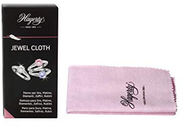 Hagerty Jewel Cloth Chiffon de nettoyage pour les pierres précieuses, l'or et le platine 36x30cm I Chiffon 100% coton imprégné I Chamoisine de polissage efficace pour les diamants, saphirs et rubis