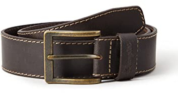 Wrangler Stitched Belt Cinturón, Mid Brown, 95 para Hombre