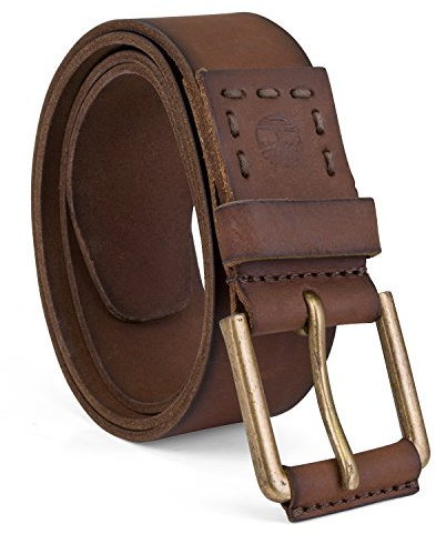 Timberland Men 40mm Pull Up Leather Belt, Brown, 36