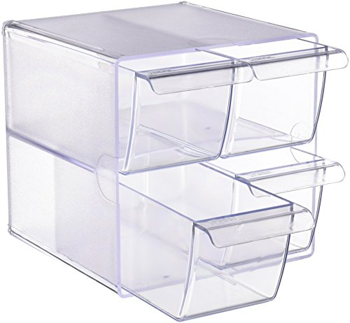 ARCHIVO 2000 6704CSTP Schubladenbox, 4 kleine Schubfächer