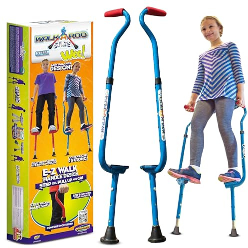 Geospace Original Walkaroo 'Wee' Balance-Stelzen mit verstellbarer Höhe für kleine Kinder und Anfänger (ab 4 Jahren), aktives Spielen, in verschiedenen Farben (Rot oder Blau)