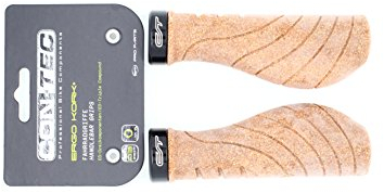 CONTEC Fahrrad-Griffe Ergo Kork+, 130 mm, D3-Dreikomponenten, ergonomische Lenkergriffe, G-Link-System, Stoßdämpfend, Lenkerklemmung, braun, Paar