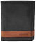 Fossil Herren Leder Trifold Geldbörse, Quinn Black, Einheitsgröße