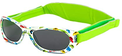 Kiddus Occhiali da Sole per Neonato 6-18 Mesi, Filtro UV400 CAT 3, Protezione 100% Raggi UVA UVB, Senza BPA, Fascia Regolabile, Leggeri, per Bambino e Bambina