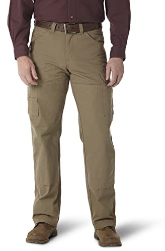Wrangler Riggs Workwear mens Ranger work utility pants, Bark, 36W x 32L US