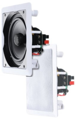 WHITE 8'' 2-WAY CEILING SPEAKERS 8 OHMS 180 WATT MOISTURE RESISTANT (PAIR)