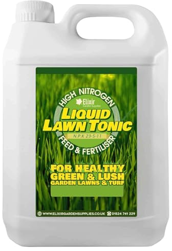 Elixir Garden High Nitrogen Concentrated Fertiliser 10L Bottle | High Nitrogen Plant Fertiliser for Lawns & Leafy Vegetables | Concentrated 10L Bottle