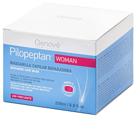 Pilopeptan Woman Mascarilla | Anticaída Capilar Mujer | Cabello | Frena la Caida, Rotura y Fortalece, Voluminiza, Nutre, Mejora la Densidad y Elasticidad el Pelo | 200 ml