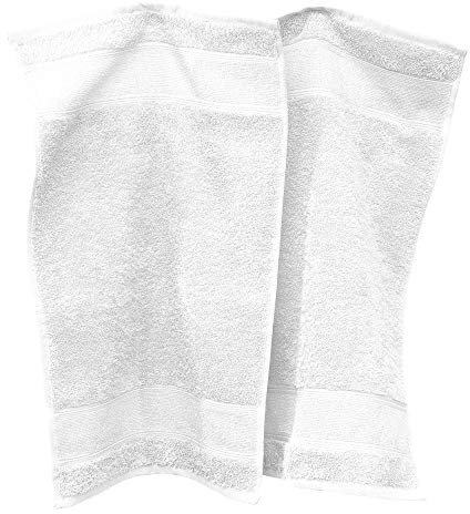 Erwin Müller Gästetuch Karlsruhe 2er- Pack 100% Baumwolle weiß Größe 30x50 cm - extrem saugstark, leicht, flauschig weich, hautschmeichelnd (weitere Farben)
