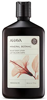 AHAVA Mineral Botanic Samt-Körperlotion, Hibiskus & Feige, Entfernt Schmutz, Entspannt, mit Peelandem Hibiskus, Mal- & Zitronensäure, Feige & Osmoter, 17 fl.oz