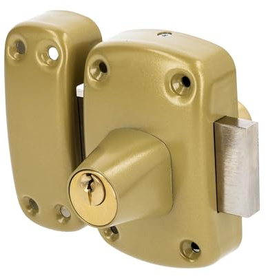 Vachette Verrou de porte Cylindre Double CYCLOP - Ouverture à Clé extérieur et intérieur - Cylindre ø 23 mm, Longueur 45 mm, 5 goupilles - 67603-45/SC - Anti crochetage - 3 clés