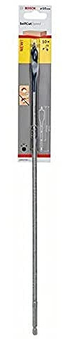 Bosch Accessories 1x Mèche plate Self Cut Speed (Bois, avec queue six pans 1/4 Ø 10 mm Longueur 400 mm, Accessoire Perceuse à percussion)