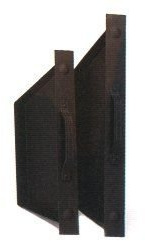 FIREFIX AK5010 Aschkasten mit Griff, konisch, Stahl schwarz, Höhe 40 mm zu Rost Nr. 4010/H, 430/300 x 300 mm (Breite x Tiefe)