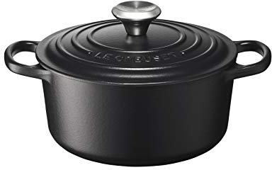 Le Creuset Signature Gusseisen-Bräter mit Deckel, Ø 18 cm, Rund, Für alle Herdarten und Induktion geeignet, Volumen: 1,8 l, 2,572 kg, Schwarz, 21177180000430