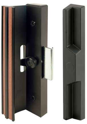 Prime-Line C 1106 Diecast Sliding Door Handle Set, Black (Single Pack)
