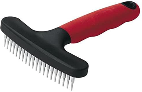 Ferplast Dog rake comb GRO 5848, Long rounded teeth, Pet undercoat grooming, Medium and long-haired animals, 11 x h 15,5 cm