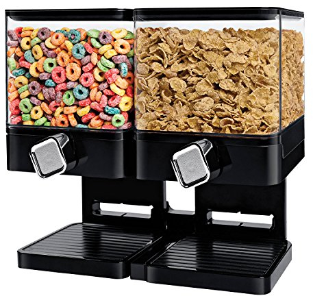 Honey Can Do KCH06134 Distributeur Unique Édition Compact Bambou Noir/Chrome 32,38 x 16,18 x 31,12 cm 500 g 17,5 Oz