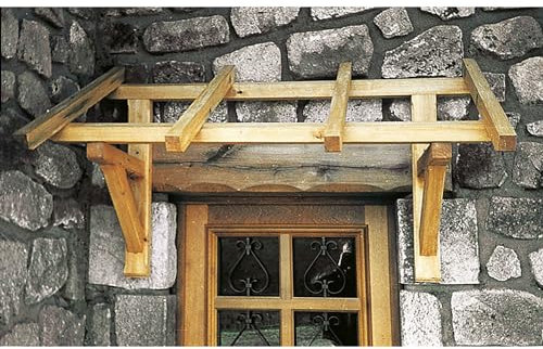 Levigne 02768 Marquise d'accueil avec ossature en Bois