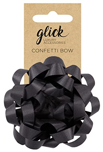 Glick Fiocco di lusso nero per confezioni regalo, Halloween, compleanni, arti e mestieri, nero